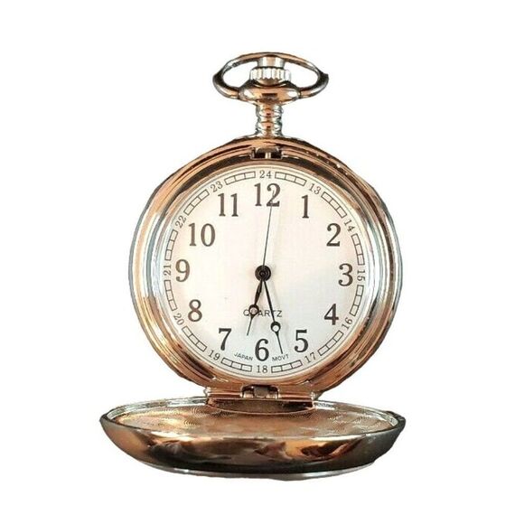 Usa American Flag & Bald Eagle Patriotic Quartz Pocket Watch Pocketwatch - Picture 2 of 12